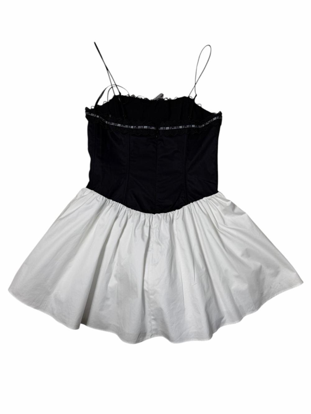 For Love & Lemons Black and White Annabelle Mini Dress Womans M - Picture 11 of 11